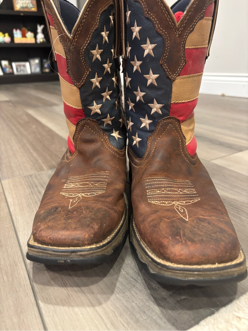Durango Lady Rebel American Flag Western Cowboy Boots Women’s 9.5M Brown